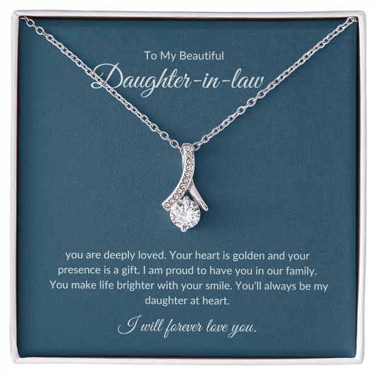 To My Daughter-in-Law – Dazzling Necklace That Shows Appreciation