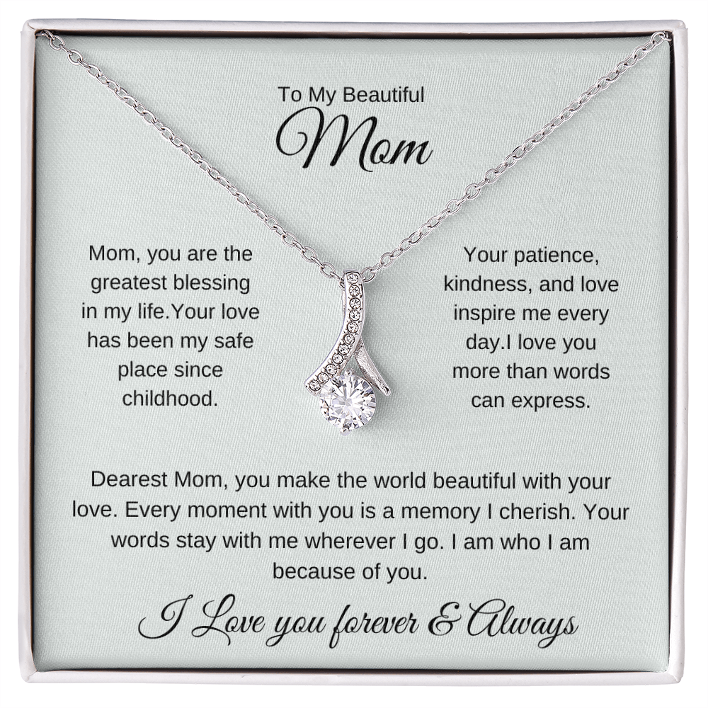 To My Mom – Sparkle Pendant Necklace That Shows Gratitude