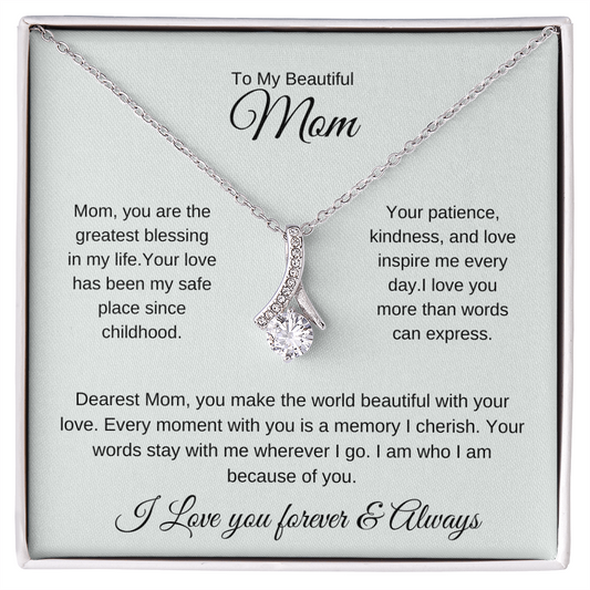 To My Mom – Sparkle Pendant Necklace That Shows Gratitude