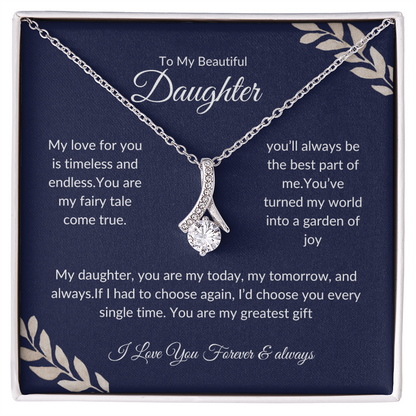 To My Daughter | Sentimental Gift | Love Knot Necklace