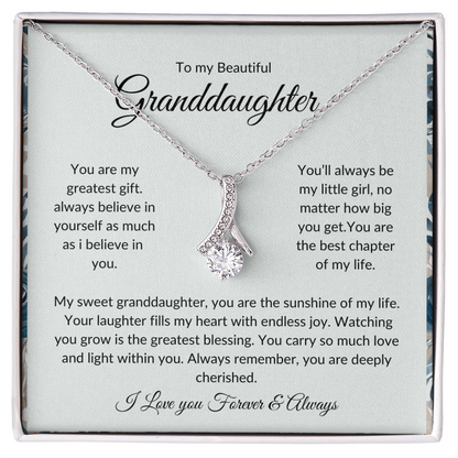 Granddaughter Necklace Gift – Stylish Jewelry with Heartfelt Note