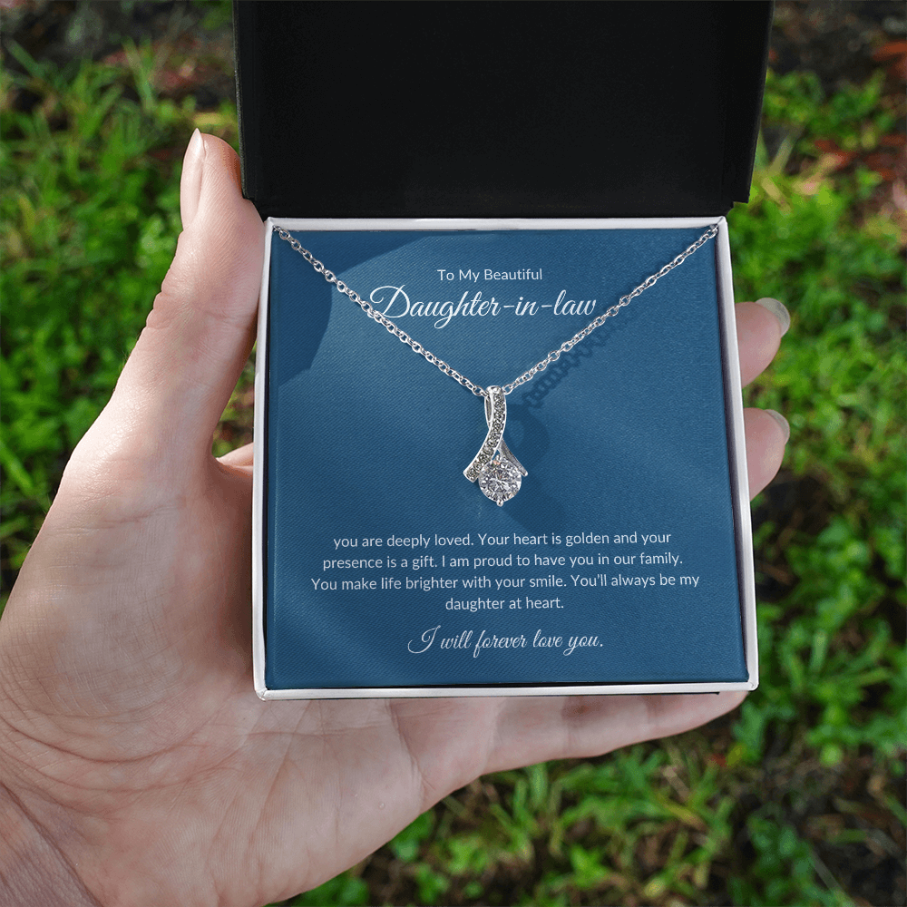 To My Daughter-in-Law – Dazzling Necklace That Shows Appreciation