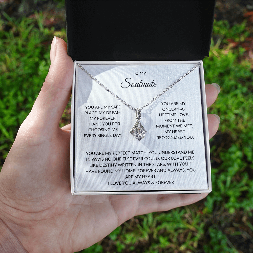 To My Soulmate – Sparkling Pendant Necklace with Elegant Box