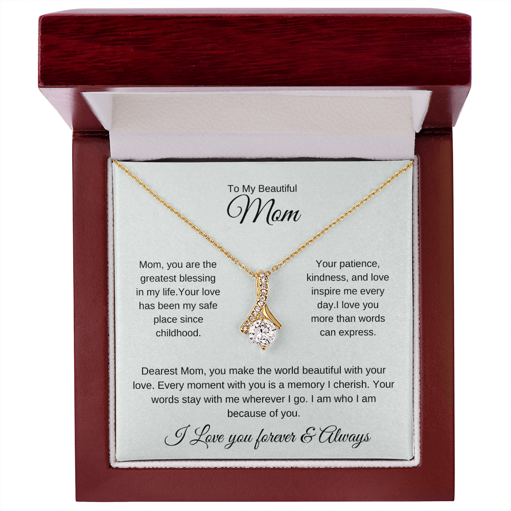 To My Mom – Sparkle Pendant Necklace That Shows Gratitude