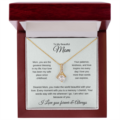 To My Mom – Sparkle Pendant Necklace That Shows Gratitude