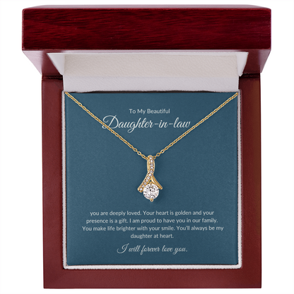 To My Daughter-in-Law – Dazzling Necklace That Shows Appreciation