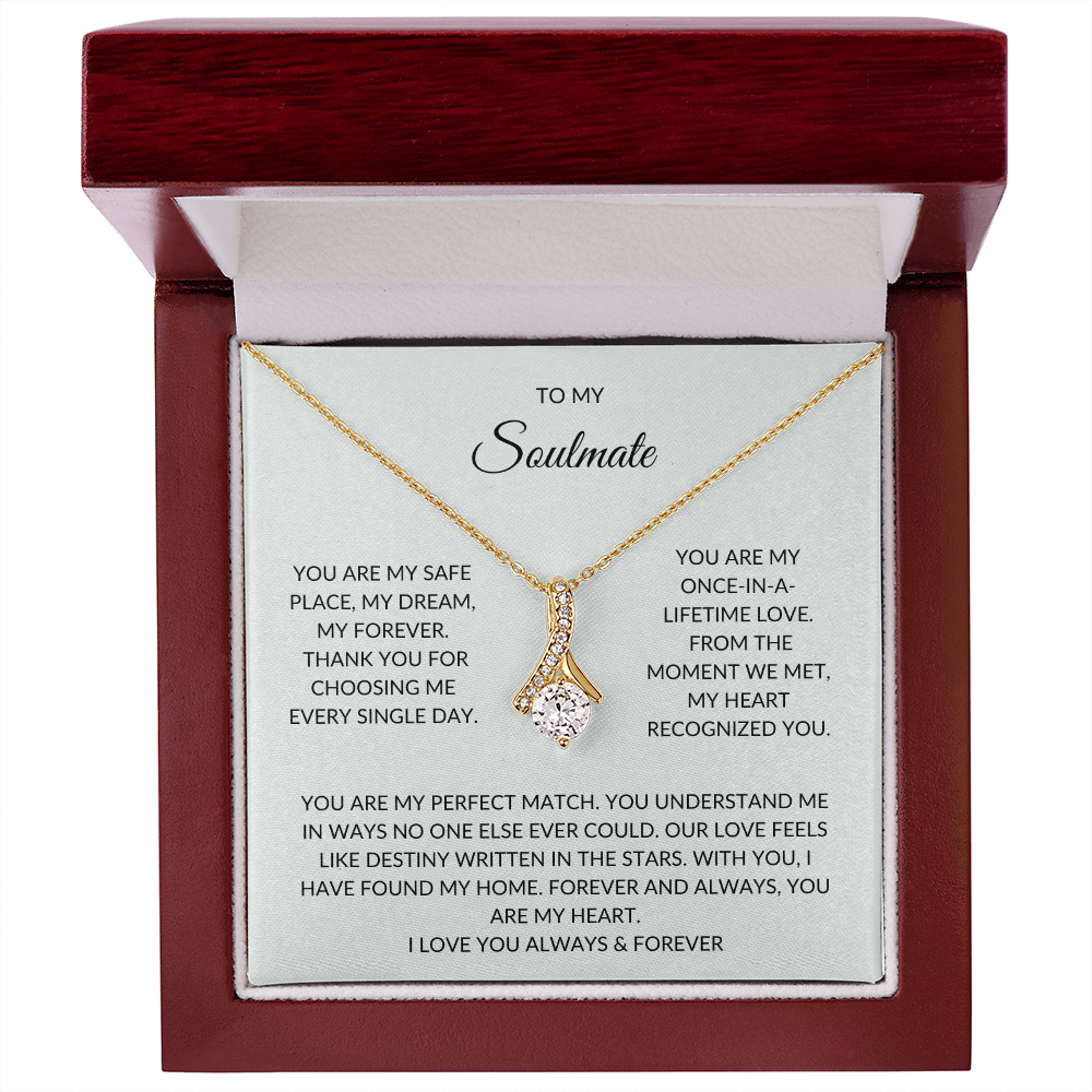 To My Soulmate – Sparkling Pendant Necklace with Elegant Box