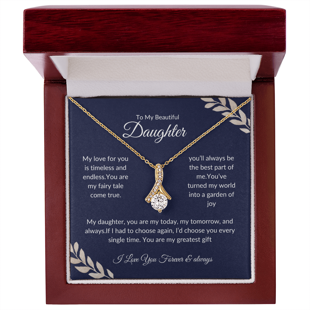To My Daughter | Sentimental Gift | Love Knot Necklace