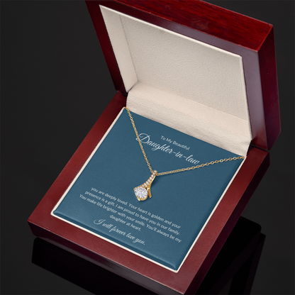 To My Daughter-in-Law – Dazzling Necklace That Shows Appreciation