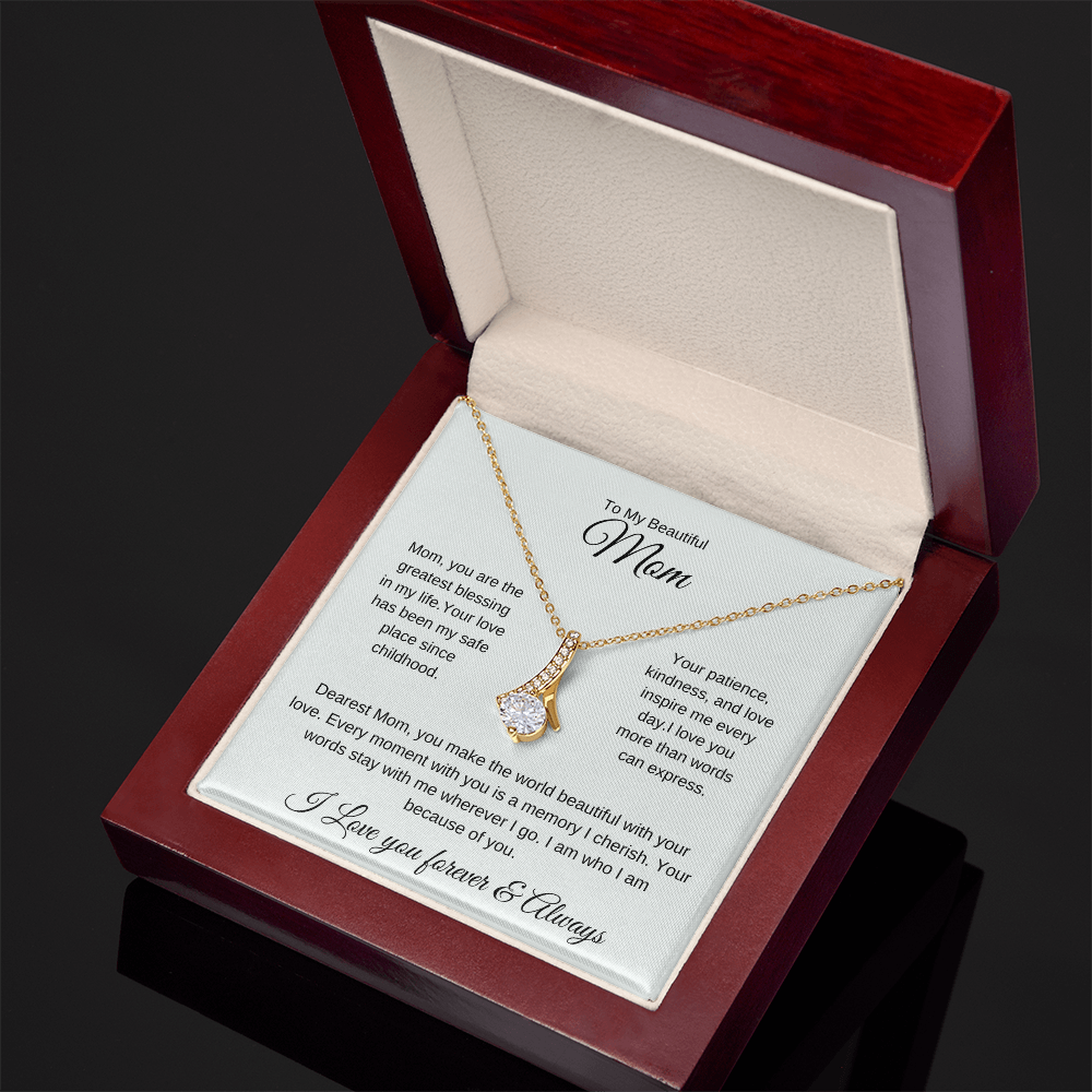 To My Mom – Sparkle Pendant Necklace That Shows Gratitude