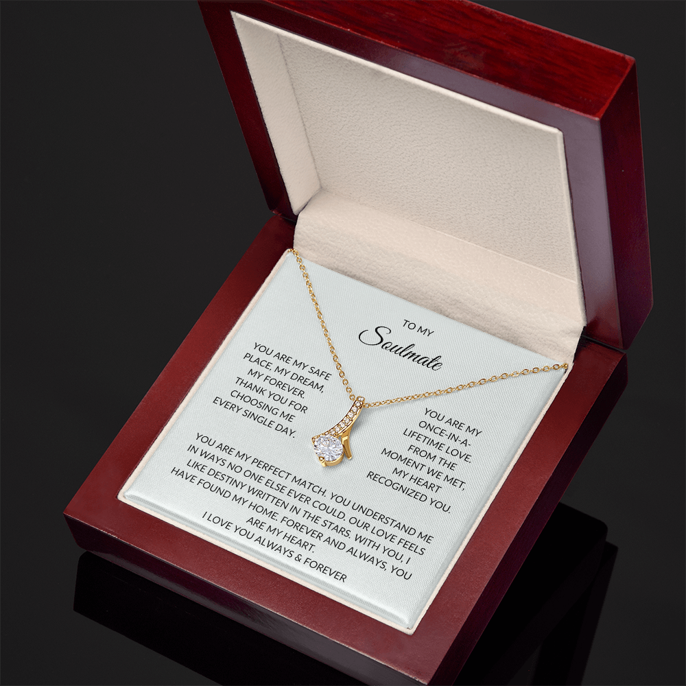 To My Soulmate – Sparkling Pendant Necklace with Elegant Box