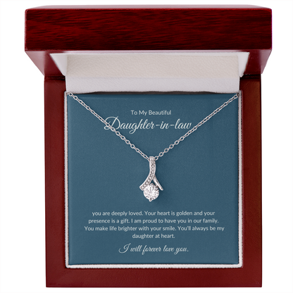 To My Daughter-in-Law – Dazzling Necklace That Shows Appreciation