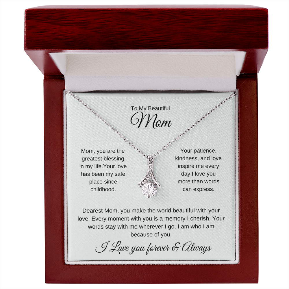To My Mom – Sparkle Pendant Necklace That Shows Gratitude