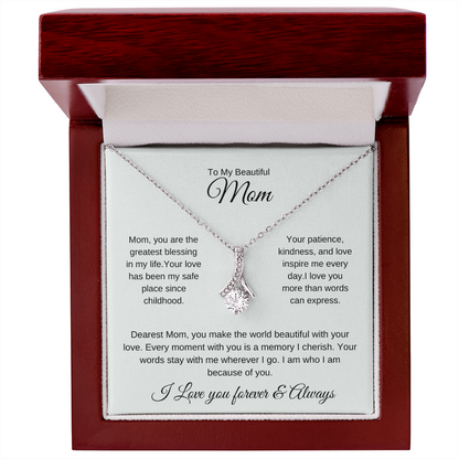 To My Mom – Sparkle Pendant Necklace That Shows Gratitude