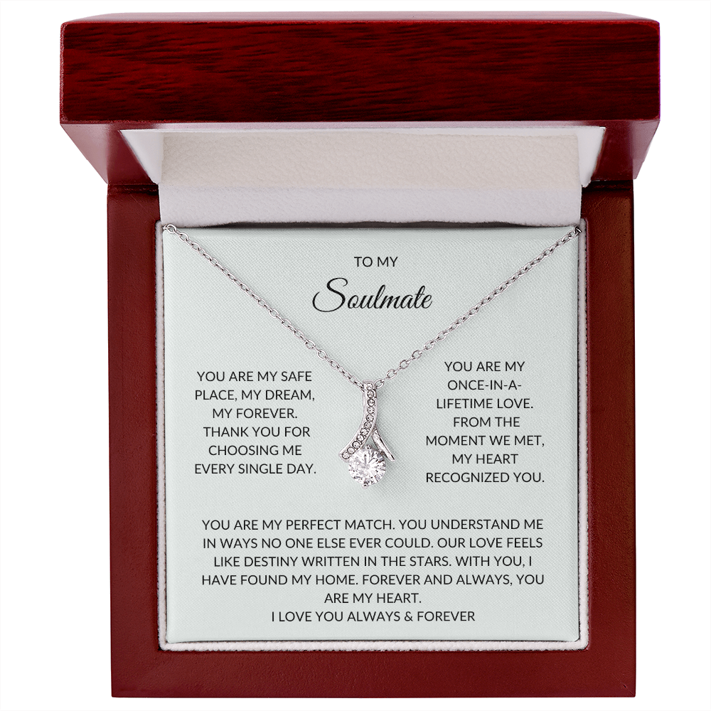 To My Soulmate – Sparkling Pendant Necklace with Elegant Box