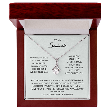 To My Soulmate – Sparkling Pendant Necklace with Elegant Box