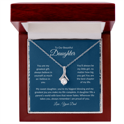 To My Daughter – Believe in Yourself – Love Knot Necklace
