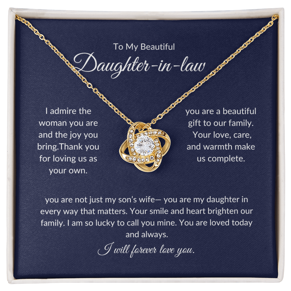 To My Daughter-in-Law Necklace – Elegant Jewelry Gift with Love Message