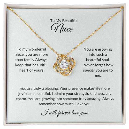 To My Niece – Forever Circle Necklace Symbolizing Eternal Bond