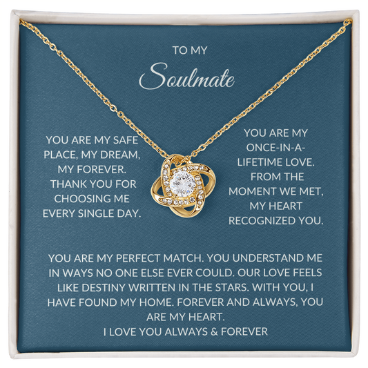 Soulmate Necklace – Jewelry Gift Set with Love Card