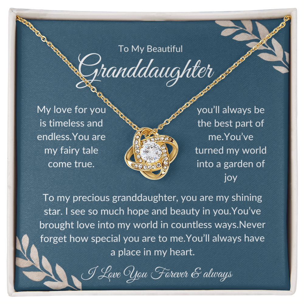 To My Granddaughter – Elegant Pendant Necklace with Love Note