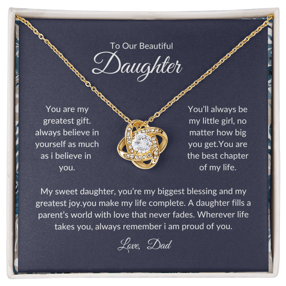 To My Daughter – Infinity Necklace Gift from Dad