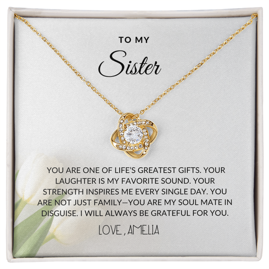 Sister Gift – Elegant Love Knot Necklace