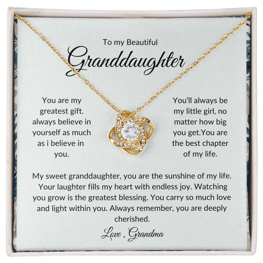 Granddaughter Gift – Sparkling Heart Necklace - Grandma