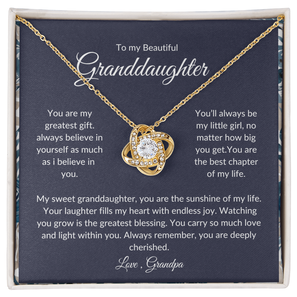 Granddaughter Gift – Forever Love Knot Necklace
