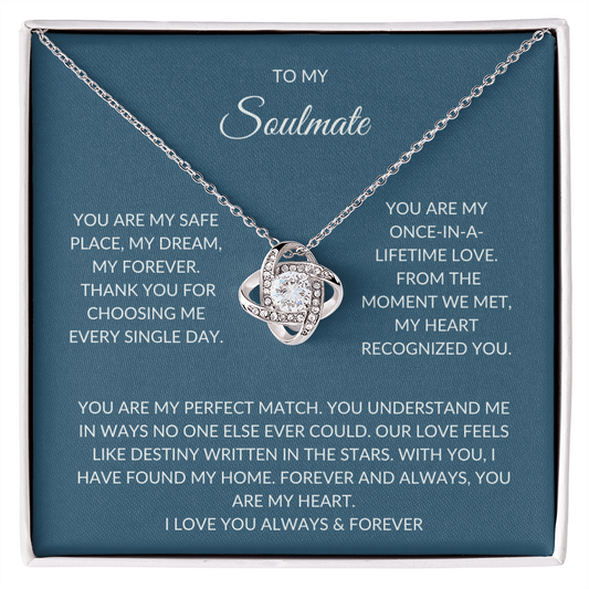 Soulmate Necklace – Jewelry Gift Set with Love Card