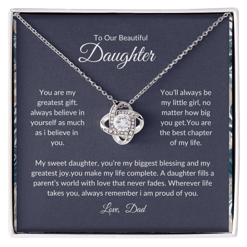 To My Daughter – Infinity Necklace Gift from Dad