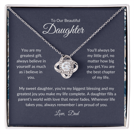 To My Daughter – Infinity Necklace Gift from Dad