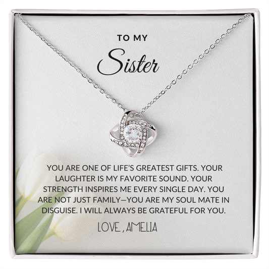 Sister Gift – Elegant Love Knot Necklace