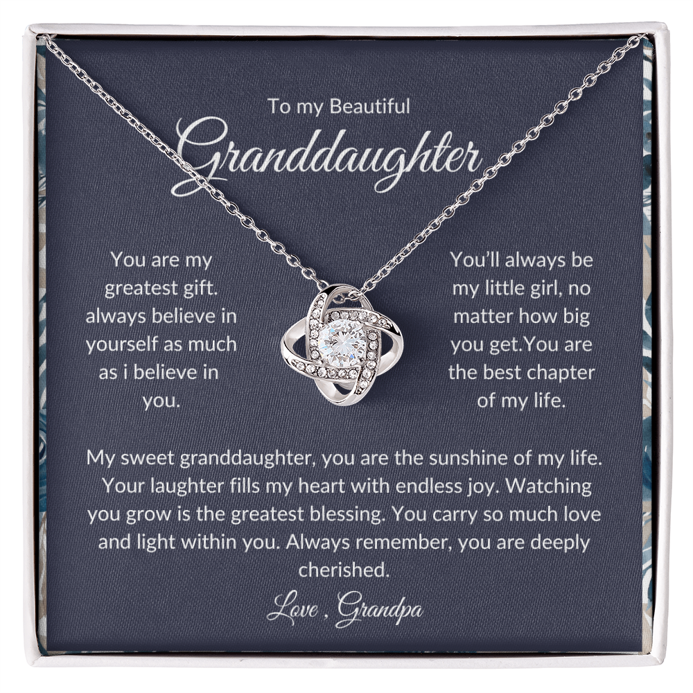 Granddaughter Gift – Forever Love Knot Necklace