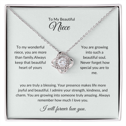 To My Niece – Forever Circle Necklace Symbolizing Eternal Bond