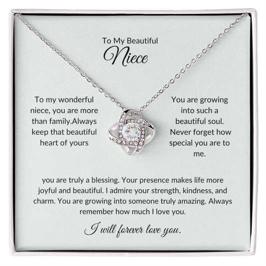 To My Niece – Forever Circle Necklace Symbolizing Eternal Bond