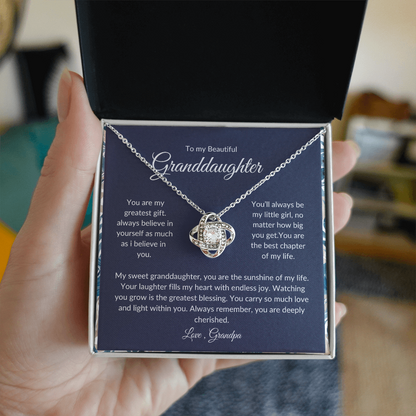 Granddaughter Gift – Forever Love Knot Necklace
