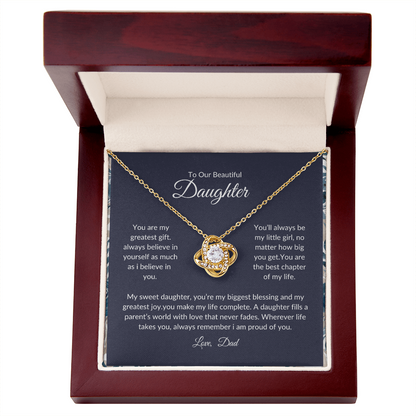 To My Daughter – Infinity Necklace Gift from Dad