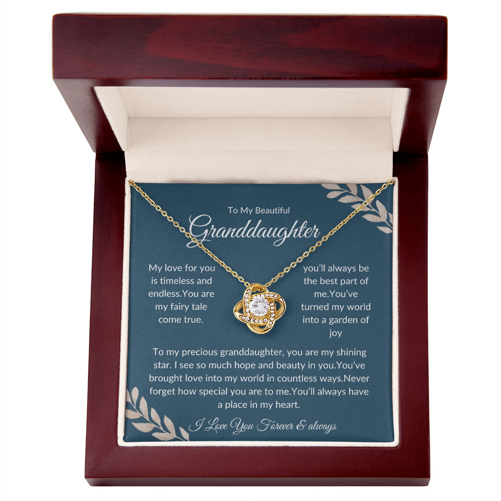 To My Granddaughter – Elegant Pendant Necklace with Love Note
