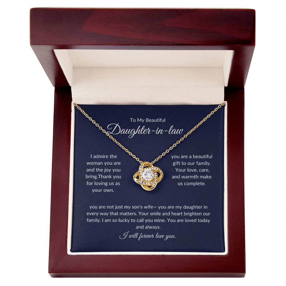 To My Daughter-in-Law Necklace – Elegant Jewelry Gift with Love Message