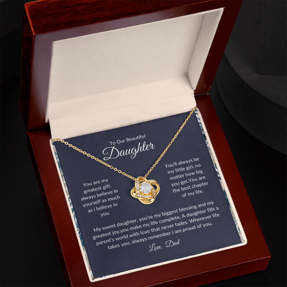 To My Daughter – Infinity Necklace Gift from Dad