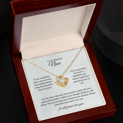 To My Niece – Forever Circle Necklace Symbolizing Eternal Bond