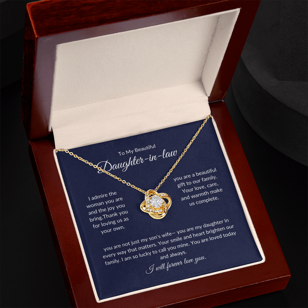 To My Daughter-in-Law Necklace – Elegant Jewelry Gift with Love Message