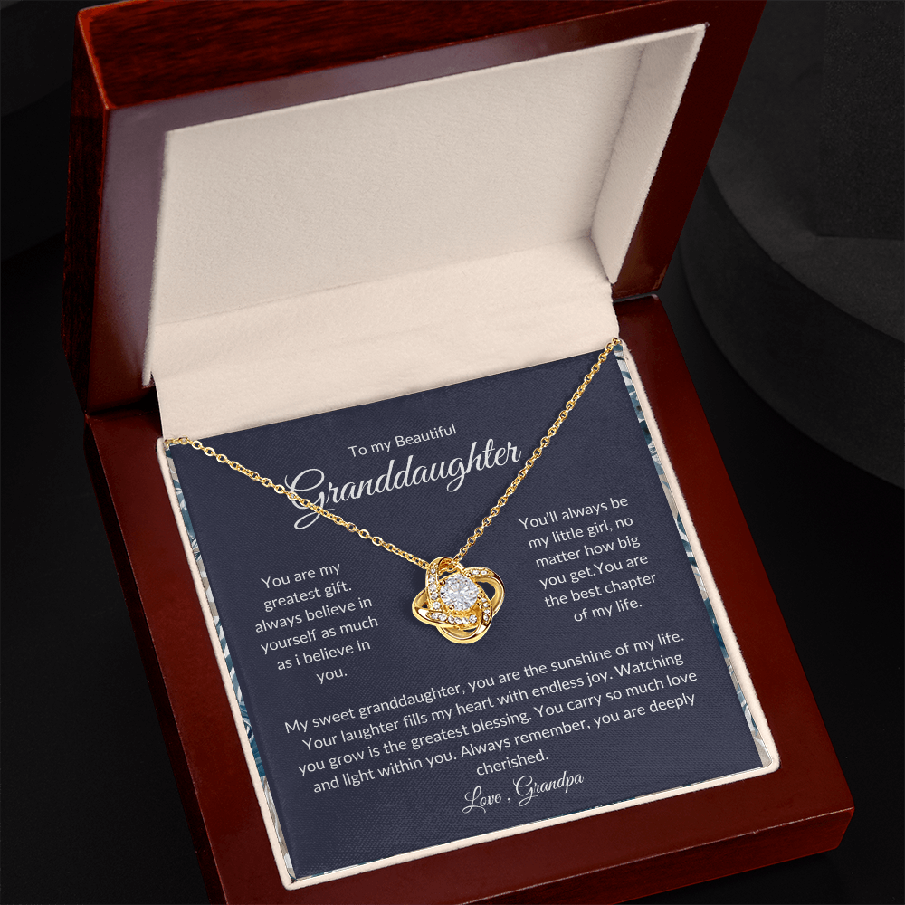 Granddaughter Gift – Forever Love Knot Necklace