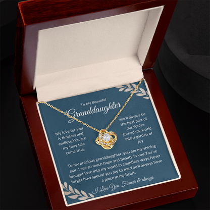 To My Granddaughter – Elegant Pendant Necklace with Love Note
