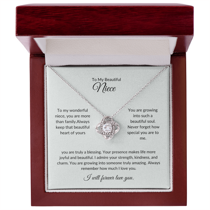 To My Niece – Forever Circle Necklace Symbolizing Eternal Bond
