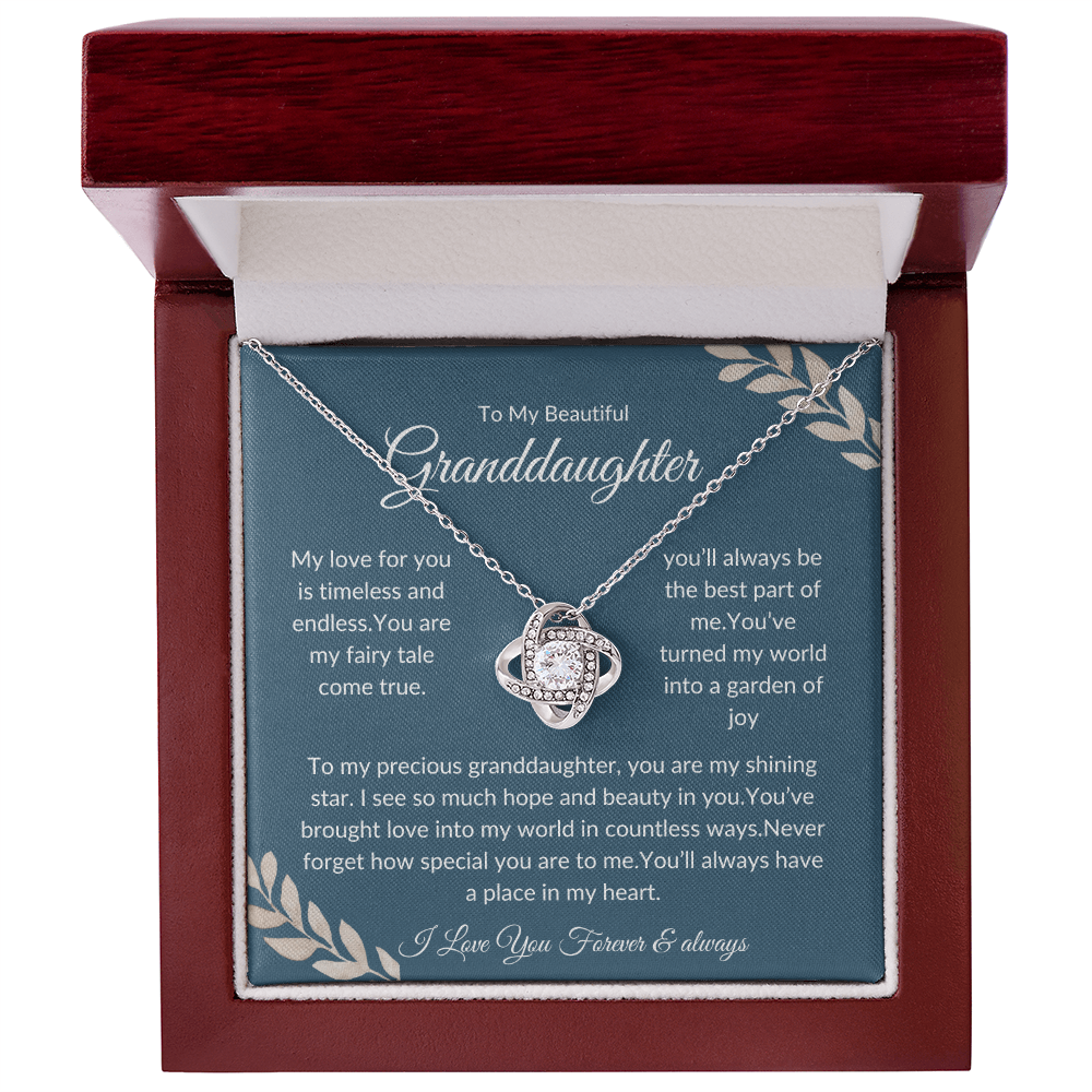 To My Granddaughter – Elegant Pendant Necklace with Love Note