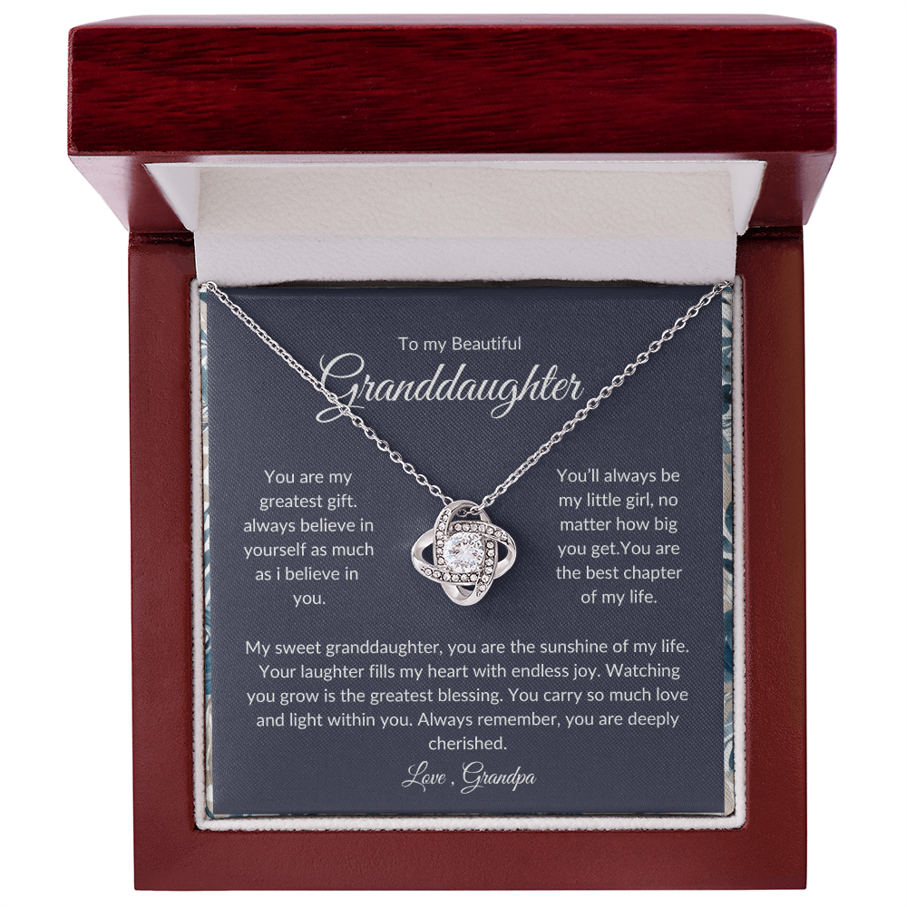 Granddaughter Gift – Forever Love Knot Necklace