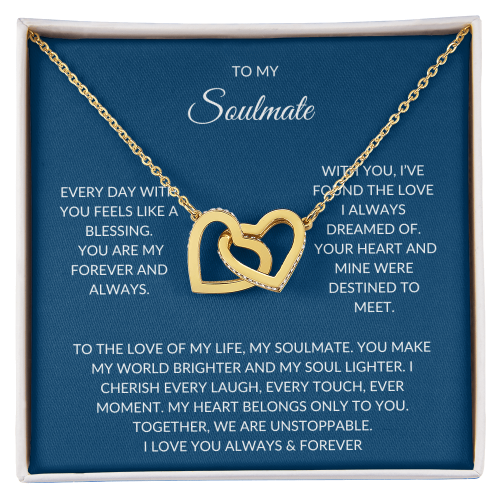 To My Soulmate – Eternal Bond Necklace with Romantic Message