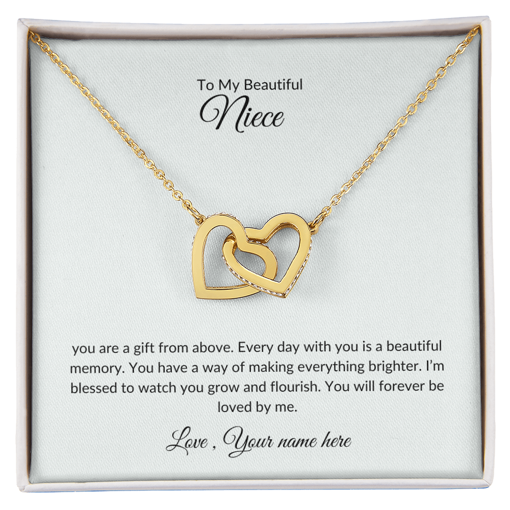 To My Niece – Sparkling Heart Necklace
